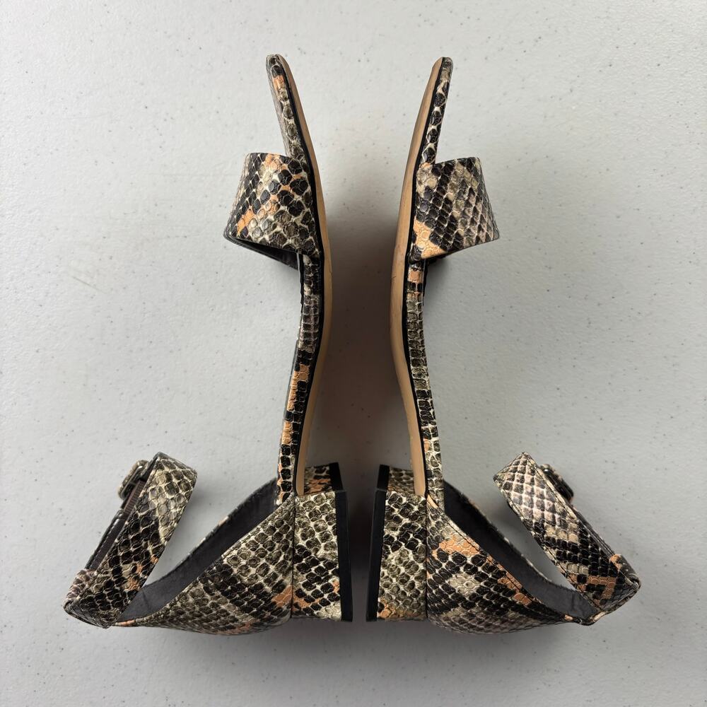 Circus by Sam Edelman Jade Peach Multi Snake Print Ankle Strap Sandal Size 8 - Picture 2 of 7